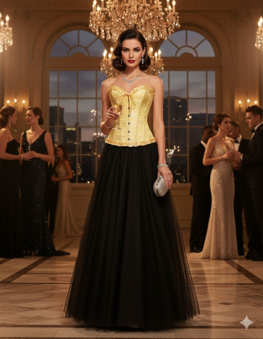 corset-dama-overbust-galben-siret-bustiera-modelatoare [5]