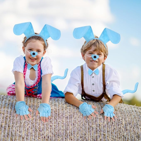 Costum caine cu accesorii bentita nas coada si manusi pentru carnaval [4]