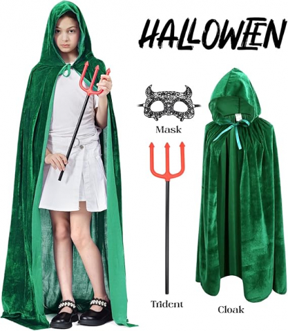 Costum de dracusor pentru Halloween, ZUCOS, verde, marime 100 cm [5]