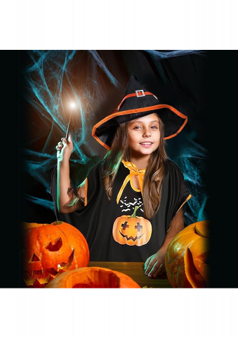 Costum de Halloween pentru Copii - Capă de Liliac cu Dovleac, Negru JOYUE - ZYZB [1]