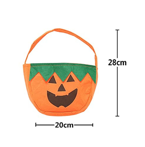 Costum Dovleac Halloween pentru Copii, Set cu Pelerina, Bentita si Gentuta pentru Dulciuri, Portocaliu [1]