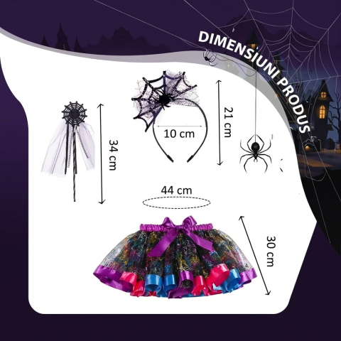 costum-halloween-fete-fusta-tutu-paianjen-set-3-piese [2]