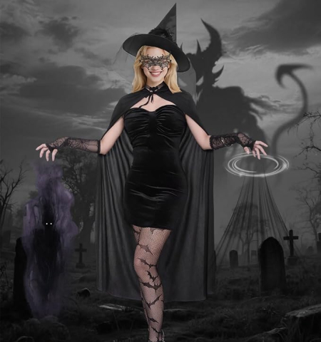costum-vrajitoare-femei-set-17-piese-negru [6]