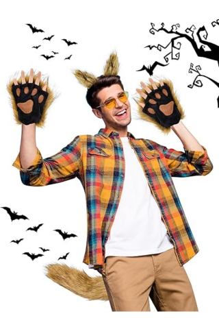 Costume de Halloween pentru Cupluri: Scufita Rosie si Lupul - Set Complet 5 Piese [3]