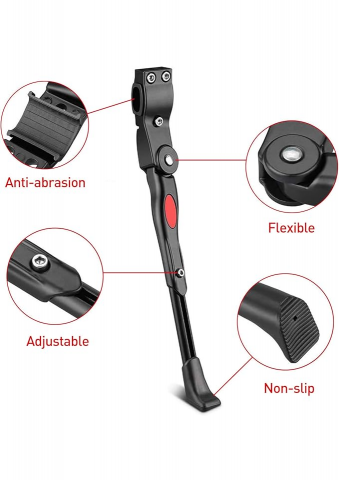 Cric Bicicletă Rainmae din Aluminiu Reglabil 34,5–40 cm, Compatibil cu Roți 20–29 Inch, Suport Lateral Antiderapant pentru MTB, Biciclete de Șosea, City Bike, E-Bike [1]