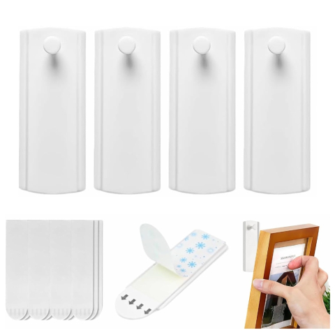 Cuiere autoadezive pentru tablouri fara gauri in pereti cu benzi adezive detasabile