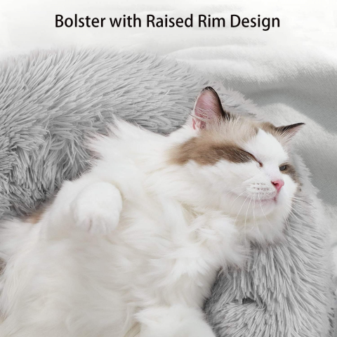 Culcus pentru animale de companie, Pentru caini si pisici, Diametru 50 cm, Gri [4]