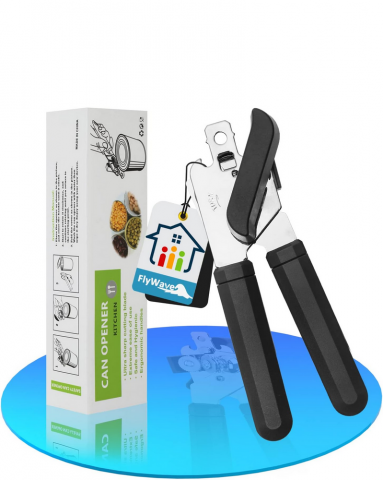 Casă, Grădină & Bricolaj - Deschizător de Conserve din Oțel Inoxidabil, Profesional, Sigur și Ușor de Utilizat, Fără Margini Tăioase, FlyWave
