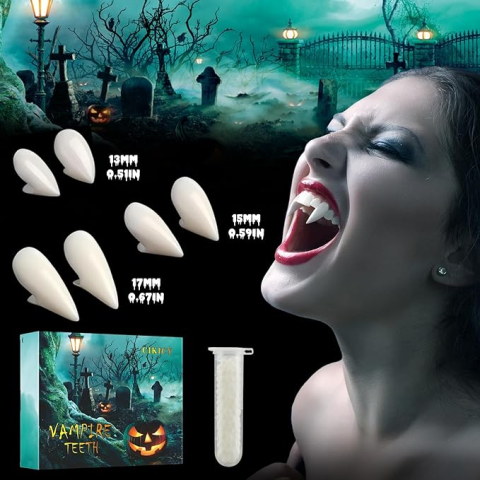 Costume Carnaval - cikicy-dinti-vampir-set-3-perechi-colti-halloween-cosplay