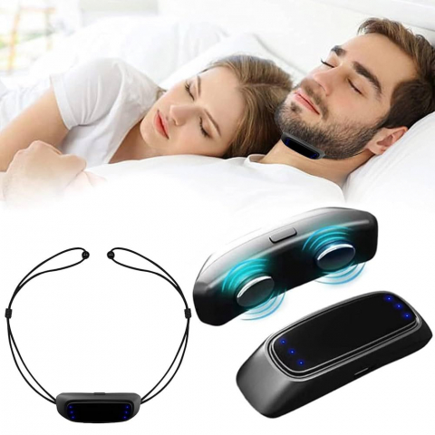 Sănătate - Dispozitiv Inteligent Anti-Sforait, Functie EMS, Cu Acumulator Reincarcabil, Slot USB, Identifica si Combate Automat Sforaitul, Dioche