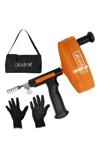 Casă, Grădină & Bricolaj - Dispozitiv pentru desfundat tevi, cu avans automat, DrainX Pro, 7,6 m