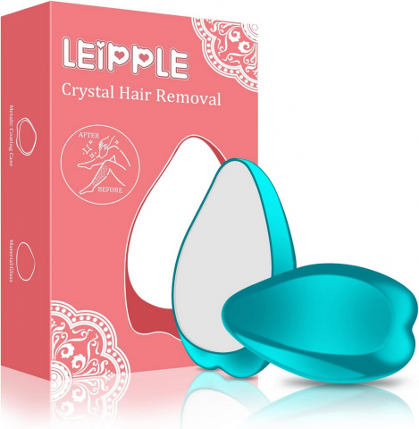 Îngrijire Personală & Cosmetice - Epilator cu crystale pentru Îndepărtarea Părului, Exfoliere Fără Durere cu Tehnologie Nano-Crystal, Leipple, Albastru