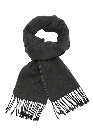 Accesorii barbati - Eșarfă lungă din bumbac pentru bărbați Soul Young, gri inchis, Z6TP