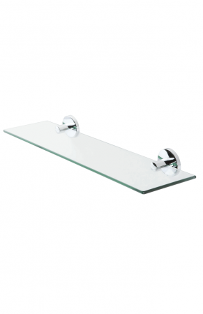 Baie - Etajera din sticla cu suport cromat, Haceka Joy, 52 cm