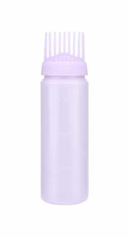 Îmbrăcăminte & Încălțăminte - Flacon Aplicator Transparent pentru Vopsirea Părului, 16,3 x 4,9 cm, cu Vârf Pieptene, Reutilizabil, mov