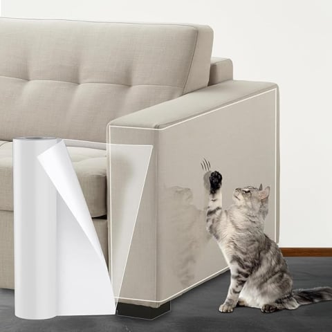 Pet shop - folie-transparenta-anti-zgârieturi-pisici-protecție-canapea-3m-20cm