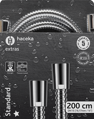 Furtun de dus Haceka Extra Standard,chrome, 200cm [1]