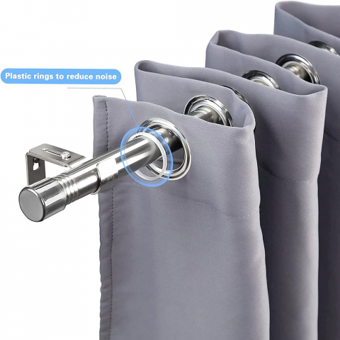 Galerie simpla extensibila de la 76 pana la 238 cm, metal, diametru 25 mm, argintiu, Inflation [3]