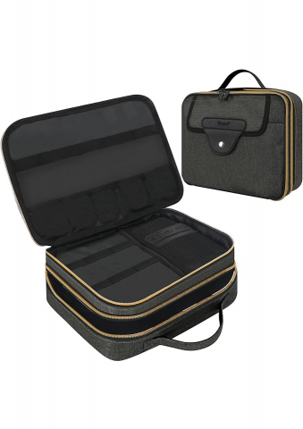 IT, PC & Periferice - Geanta organizator pentru accesorii electronice, 28 x 21 x 9 cm, culoare neagra, Skycase - NQRV