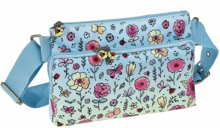 Rechizite, Birotică & Papetărie - Geanta de umar Busquets Country Mini, 24x16x2,5 cm, culoare albastru