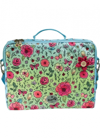 Ultimul Produs! - Geanta pentru laptop Busquets Country cu curea, 38x30x6 cm, albastru