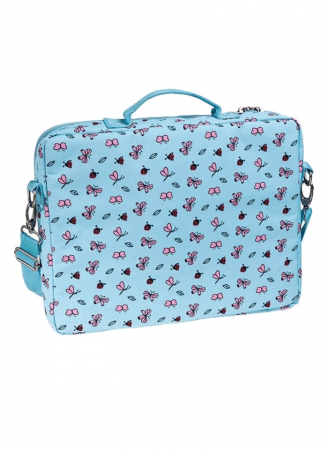 Geanta pentru laptop Busquets Country cu curea, 38x30x6 cm, albastru [2]