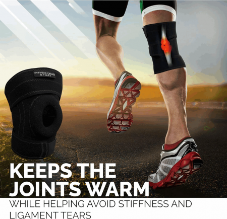Genunchiera cu stabilizatori laterali şi curele ajustabile, Physix Gear, marime L [5]