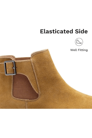 Ghete Chelsea barbati, piele intoarsa, bej, marimea 45, Bruno Marc [2]