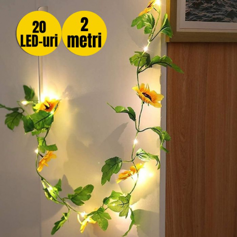 Ghirlanda Luminoasa Artificiala cu Floarea-Soarelui Sunshine Smile - 2M, 20 LED-uri, DE4J [1]