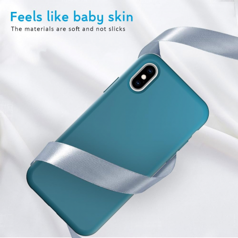 Husa Compatibila cu iPhone XR – TPU Semi Rigid cu Interior din Microfibra, Protectie Eleganta si Confortabila, Albastra [4]