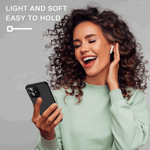 Husa compatibila cu Ulefone Note 16 Pro, cu snur detasabil, 2 sticle de protectie, Rezistenta la lovituri si zgaraieturi, Antisoc, Silicon TPU, Negru [4]