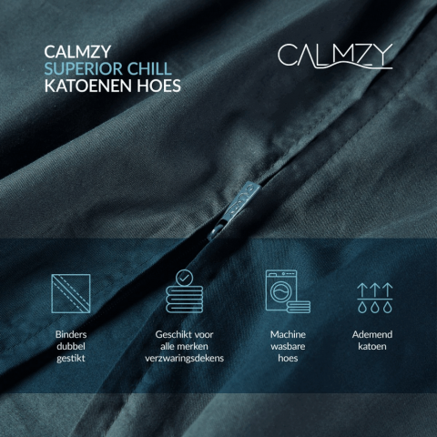 Husa cu fermoar pentru pilota, din bumbac 100%, Calmzy, cu dimensiunea 150/200 [4]