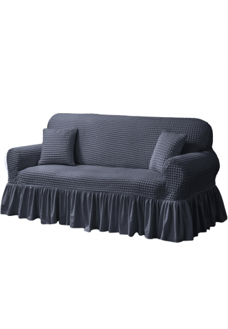 Casă, Grădină & Bricolaj - Husă de Canapea Elastică, 2 Locuri, Gri, NAKIHOUSE, 145-185 cm