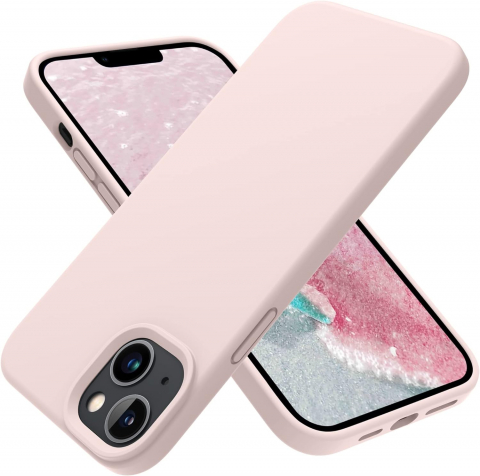 Huse, Folii & Accesorii Telefoane - Husă Flyzoo din Silicon Lichid pentru iPhone 14 Plus 6.7, Rezistentă la Zgârieturi, Anti-Amprentă, Protecție Totală, Roz