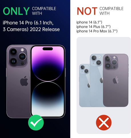 Husă Flyzoo din Silicon Lichid pentru iPhone 14 Pro 6.1, Anti-Amprentă, Rezistentă la Zgârieturi și Șocuri, Protecție Totală, Albastru Închis [1]
