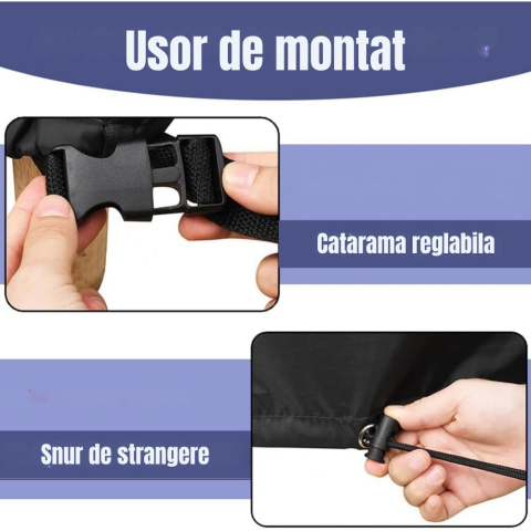 Husa gratar 141x65x107 cm impermeabila Oxford compatibila Weber Enders Taino [3]