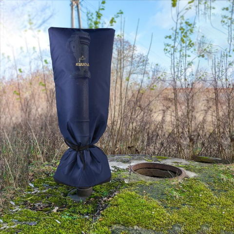 Husa Izolat robinet exterior, 49 x 21 cm, Protectie anti-inghet, Groasa, material textil impermeabil, cu snur de strangere [2]