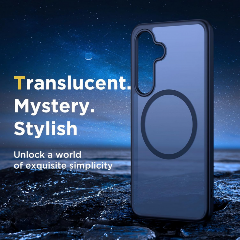 Husă Magnetică pentru Samsung Galaxy S24 (6.2"), Humixx, Protecție Anticădere 4.2 m, Compatibilă MagSafe, Slim, Mată, Rezistentă la Șocuri și Zgârieturi – Neagră [7]