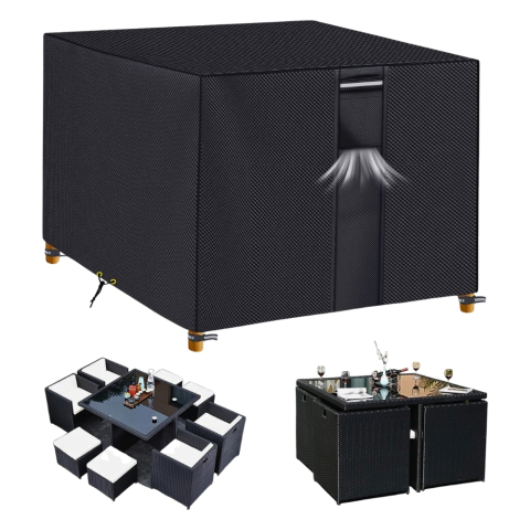 Grădină & Bricolaj - Husa mobilier gradina 200x200x90 cm Oxford 600D impermeabila cu strat PVC