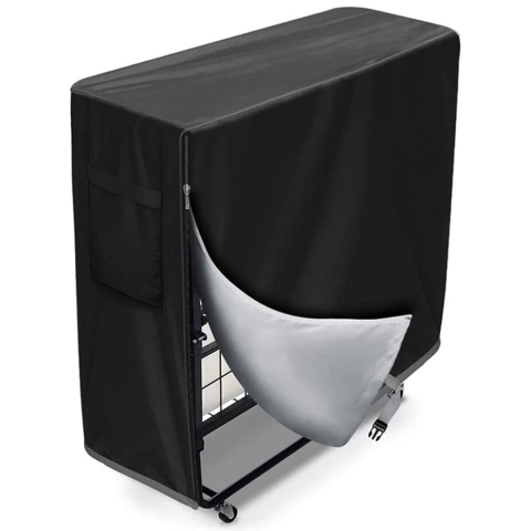 Casă, Grădină & Bricolaj - Husa impermeabila BOSKING pentru pat pliabil neagra cu fermoar 99.1 x 38.1 x 114.3 cm