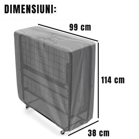 Husa impermeabila BOSKING pentru pat pliabil neagra cu fermoar 99.1 x 38.1 x 114.3 cm [1]