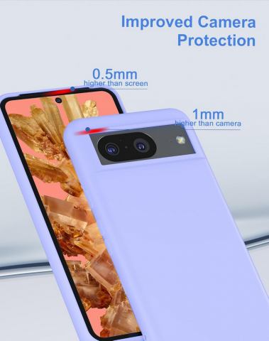 Husa pentru Google Pixel 8 2023, Silicon Lichid, Antisoc, Captuseala din Microfibra, Compatibila Wireless Charging,  Foluu, Mov [1]