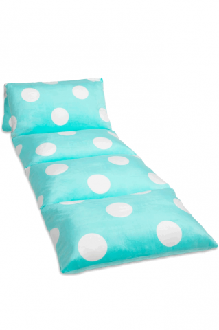 Casă, Grădină & Bricolaj - Husa pentru perna de podea, Butterflycraze, Solutie confortabila de sezut pentru copii si adulti, 66 x 223 cm, albastru aqua cu buline albe