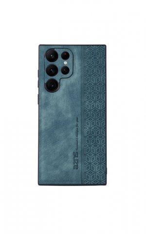 Huse telefoane - Husă pentru telefon mobil pentru Samsung Galaxy S23 Ultra, din piele cu protector de ecran din sticlă securizată, ușoară, subțire, rezistentă la șocuri, în relief tridimensional 5G verde, O0LL