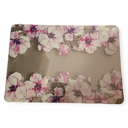 IT, PC & Periferice - Husa Transparentă BlueSwan cu Model Floral pentru MacBook Air 13.6 inch, M2 & M3 Chip, 2022-2024