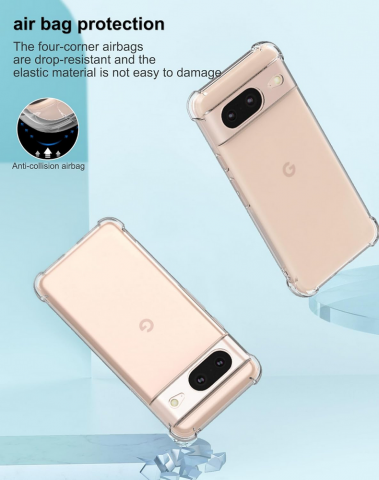 Husa Transparenta pentru Google Pixel 8 (2023), Foluu, Silicon TPU Flexibil, Rezistenta la Zgarieturi, Colturile Intarite, Antisoc [4]