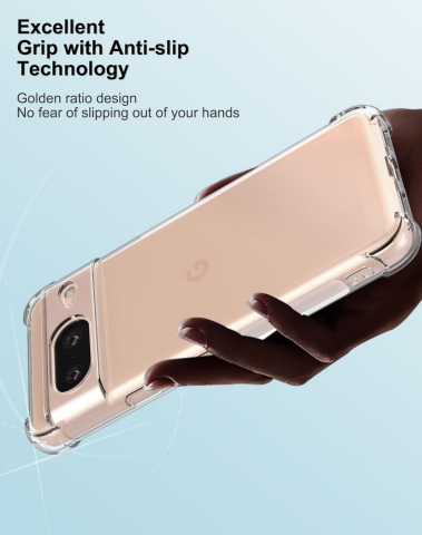 Husa Transparenta pentru Google Pixel 8 (2023), Foluu, Silicon TPU Flexibil, Rezistenta la Zgarieturi, Colturile Intarite, Antisoc [2]
