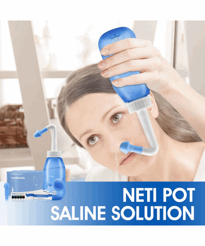 Irigator Nazal, 300ml, 2 diuze, 30 pachete de sare, termometru, Waterpulse [1]