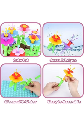 Jucarie gradina de flori, 104 piese, multicolor, Kramow [1]