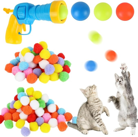 Pet shop - jucarie-interactiva-pisici-lansator-mingi-qkurt-set